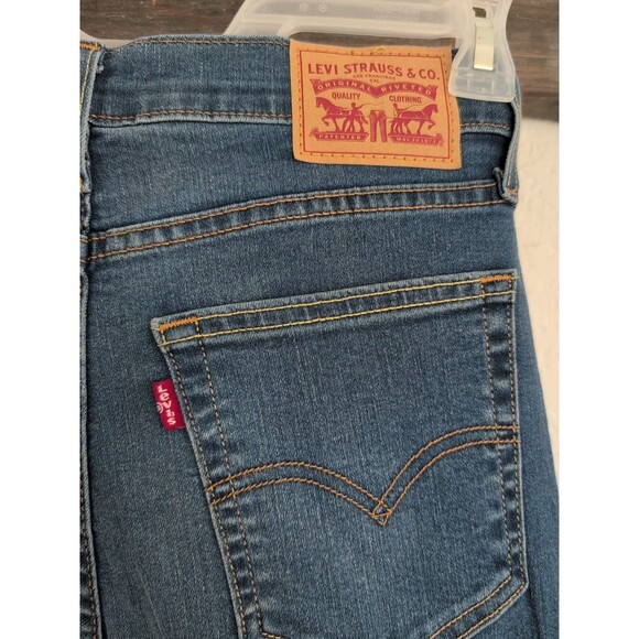 Levi's 724 High Rise Straight Leg Jeans Dark Wash Size 27 - Picture 6 of 7